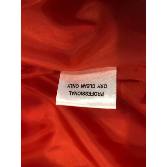 Luii Coat Women Small Red One Button Long Blazer Style Jacket Bold Statement - Picture 6 of 11